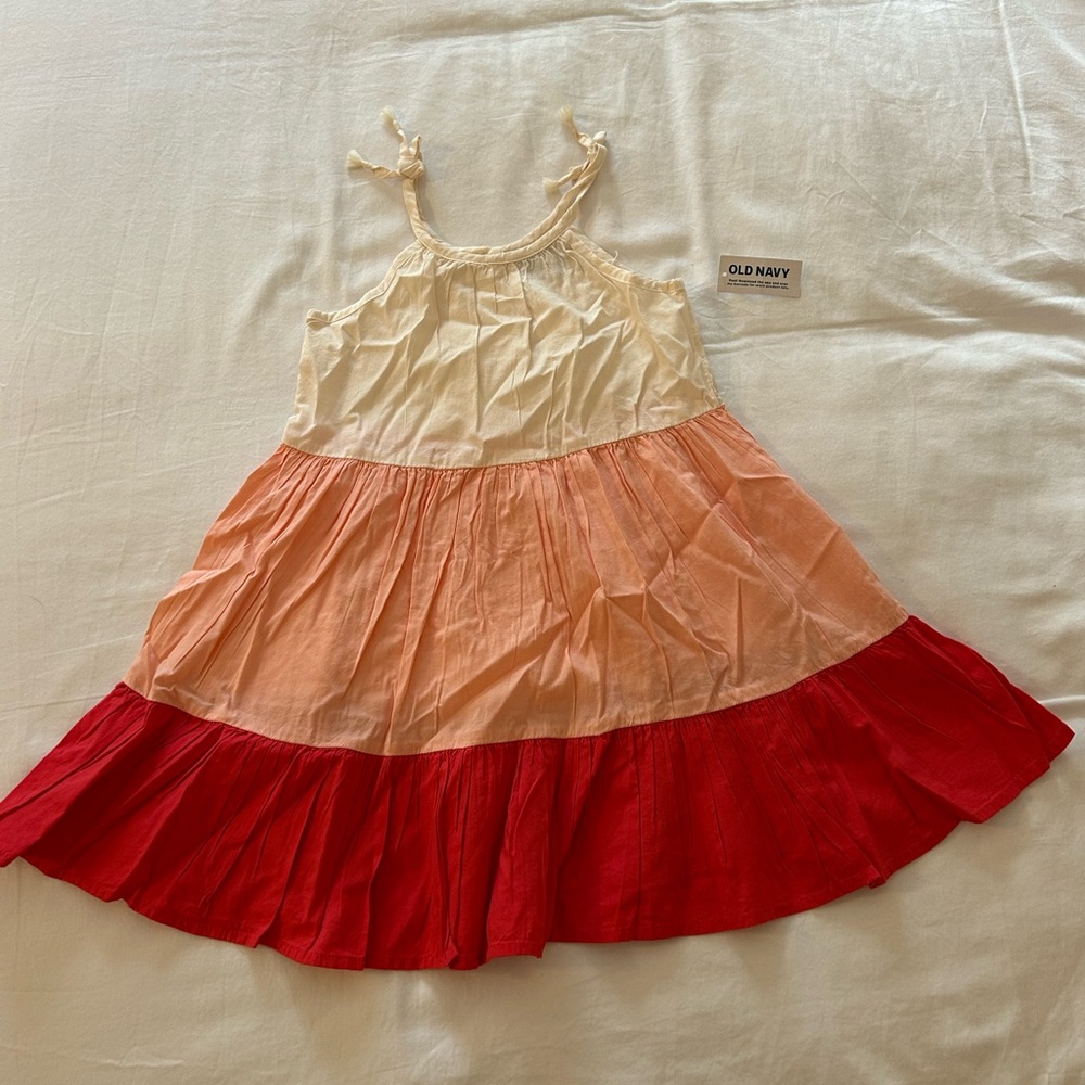 Old Navy Colorblock Dress - Cream, Pink, Red
